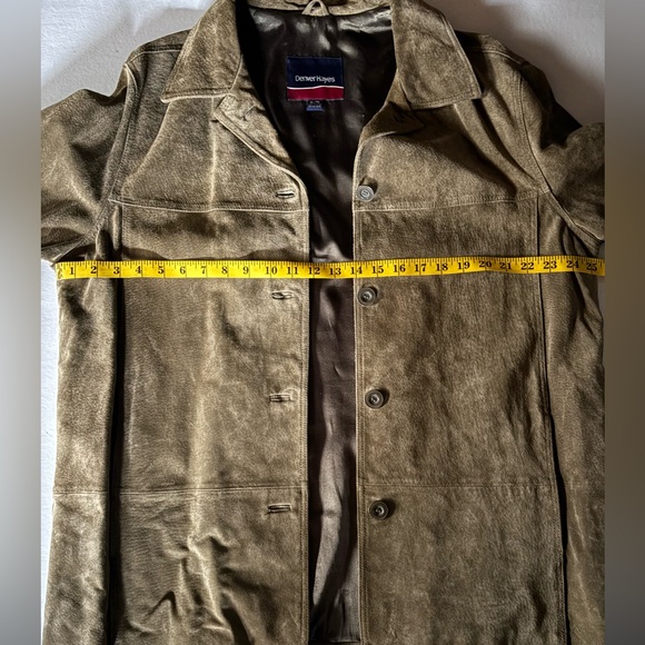 Women’s Suede  Moss Green Coat - Picture 9 of 10